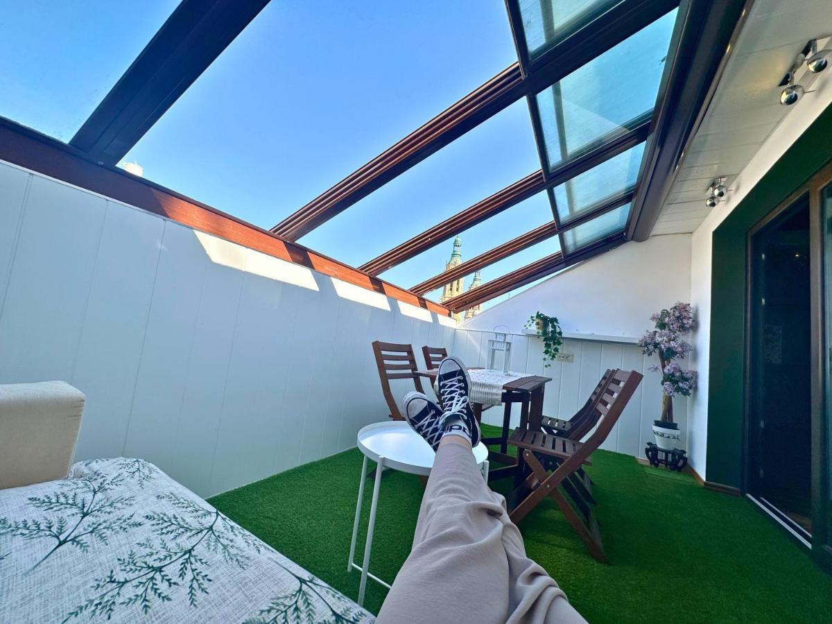 Dos Torres Atico - Solarium Privado En Calle Alfonso I サラゴサ エクステリア 写真
